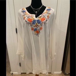 Boho Style & Co off white blouse 🌸S: XL